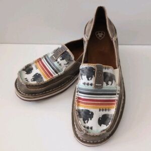 Ariat Women's Cruiser Slip On Buffalo Print Leather Loafer Shoe Comfort Casual
